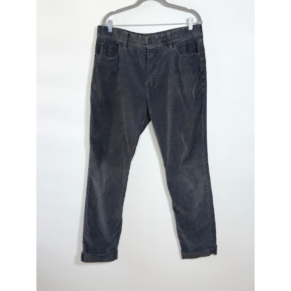 James Perse Corduroy Pants Mens 33 Grey Casual Slim Fit Stretch Preppy Casual